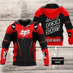 Custom name BraapGirls MOTOCROSS PERSONALIZED FX RACING V2 | COLOR RED-BLACK Brands for motocross girls and dirt bike riders - Brands view 1
