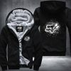 Fox White Fleece Zip Hoodies