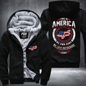 Custom name BraapGirls US Motocross Fleece Zip Hoodies Brands for motocross girls and dirt bike riders