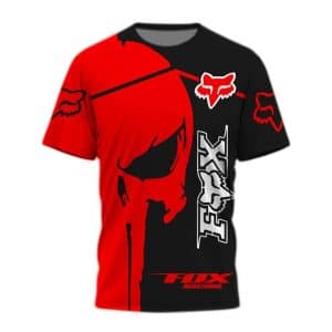 Custom name BraapGirls Fx Red Skull FULL SIZE Brands for motocross girls and dirt bike riders - Brands view 2