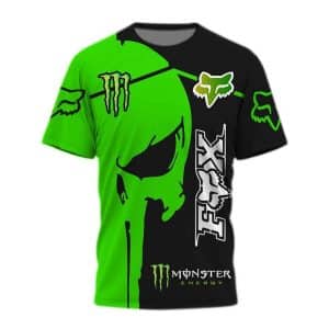 Custom name BraapGirls Fx Green Monster Skull FULL SIZE Brands for motocross girls and dirt bike riders - Brands view 3
