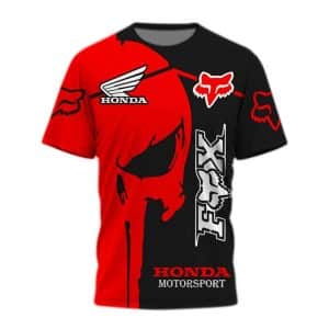 Custom name BraapGirls Honda Red Skull FULL SIZE Brands for motocross girls and dirt bike riders - Brands view 3