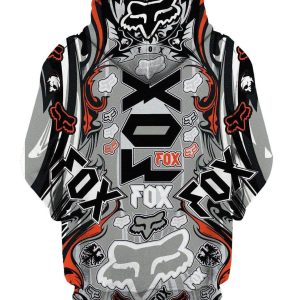 Custom name BraapGirls MEN WOMEN FOX 3D HOODIE, FOX HOODIE Brands for motocross girls and dirt bike riders - Brands view 1