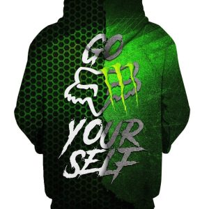 Custom name BraapGirls MEN WOMEN FOX 3D HOODIE, FOX HOODIE Brands for motocross girls and dirt bike riders - Brands view 1