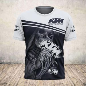 Custom name BraapGirls KTM Skull Black&White FULL SIZE Brands for motocross girls and dirt bike riders - Brands view 2