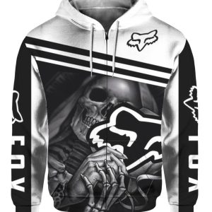 Custom name BraapGirls Fox Racing Skull 3D FULL Brands for motocross girls and dirt bike riders - Brands view 1