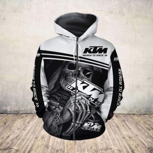 Custom name BraapGirls KTM Skull Black&White FULL SIZE Brands for motocross girls and dirt bike riders - Brands view 1
