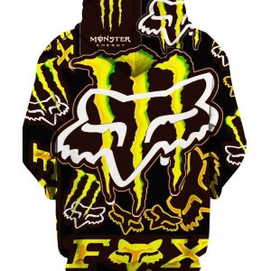 Custom name BraapGirls MEN WOMEN FOX 3D HOODIE, FOX HOODIE Brands for motocross girls and dirt bike riders - Brands view 1