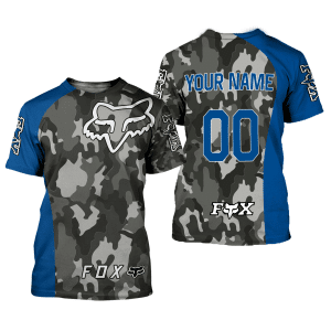 Custom name BraapGirls CUSTOM NAME RACING | BLUE CAMO | FOX RACING Brands for motocross girls and dirt bike riders - Brands view 1