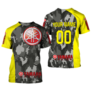 Custom name BraapGirls CUSTOM NAME RACING | YELLOW CAMO | YAMAHA V2 Brands for motocross girls and dirt bike riders - Brands view 1