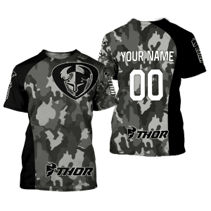 Custom name BraapGirls CUSTOM NAME RACING | BLACK CAMO | THOR Brands for motocross girls and dirt bike riders - Brands view 1