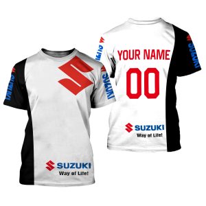 Custom name BraapGirls CUSTOM NAME RACING | WHITE-BLACK | SUZUKI Brands for motocross girls and dirt bike riders - Brands view 1