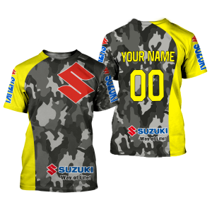 Custom name BraapGirls CUSTOM NAME RACING | YELLOW CAMO | SUZUKI Brands for motocross girls and dirt bike riders - Brands view 1