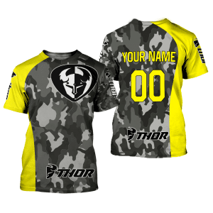 Custom name BraapGirls CUSTOM NAME RACING | YELLOW CAMO | THOR Brands for motocross girls and dirt bike riders - Brands view 1
