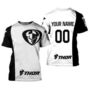 Custom name BraapGirls CUSTOM NAME RACING | WHITE-BLACK | THOR Brands for motocross girls and dirt bike riders - Brands view 1
