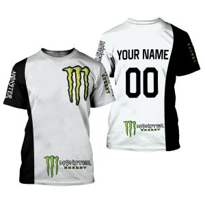 Custom name BraapGirls CUSTOM NAME RACING | WHITE-BLACK | MONSTER Brands for motocross girls and dirt bike riders - Brands view 1