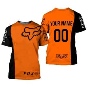 Custom name BraapGirls CUSTOM NAME RACING | BLACK-ORANGE Brands for motocross girls and dirt bike riders - Brands view 1