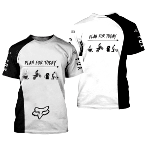 Custom name BraapGirls CUSTOM NAME RACING | PLAN FOR TODAY | BLACK WHITE Brands for motocross girls and dirt bike riders - Brands view 1