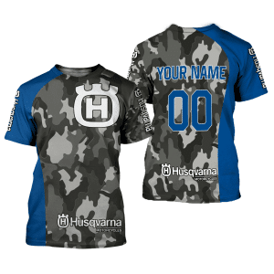 Custom name BraapGirls CUSTOM NAME RACING | BLUE CAMO | HUSQVARNA Brands for motocross girls and dirt bike riders - Brands view 1