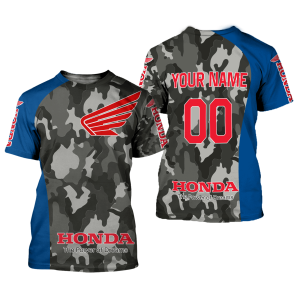 Custom name BraapGirls CUSTOM NAME RACING | BLUE CAMO | HONDA Brands for motocross girls and dirt bike riders - Brands view 1