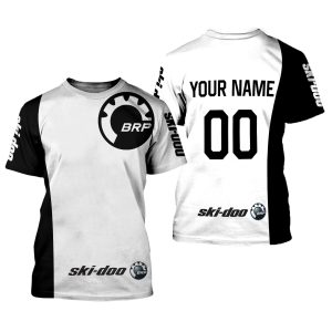 Custom name BraapGirls CUSTOM NAME RACING | WHITE-BLACK | SKI-DOO Brands for motocross girls and dirt bike riders - Brands view 1