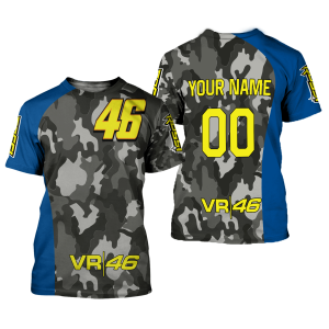 Custom name BraapGirls CUSTOM NAME RACING | BLUE CAMO | 46VR Brands for motocross girls and dirt bike riders - Brands view 1
