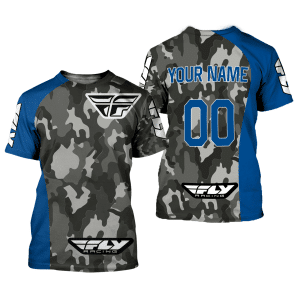 Custom name BraapGirls CUSTOM NAME RACING | BLUE CAMO | FLY RACING Brands for motocross girls and dirt bike riders - Brands view 1