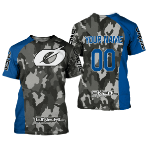 Custom name BraapGirls CUSTOM NAME RACING | BLUE CAMO | ONEAL Brands for motocross girls and dirt bike riders - Brands view 1