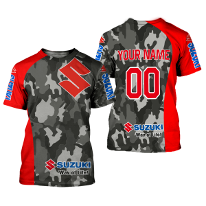 Custom name BraapGirls CUSTOM NAME RACING | RED CAMO | SUZUKI Brands for motocross girls and dirt bike riders - Brands view 1