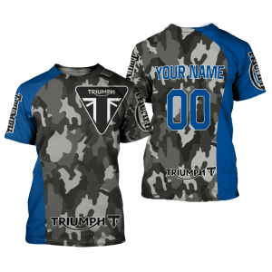 Custom name BraapGirls CUSTOM NAME RACING | BLUE CAMO | TRIUMPH Brands for motocross girls and dirt bike riders - Brands view 1