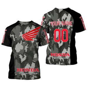 Custom name BraapGirls CUSTOM NAME RACING | BLACK CAMO | HONDA Brands for motocross girls and dirt bike riders - Brands view 1
