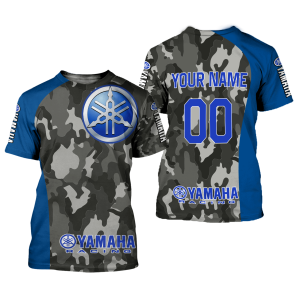 Custom name BraapGirls CUSTOM NAME RACING | BLUE CAMO | YAMAHA V1 Brands for motocross girls and dirt bike riders - Brands view 1