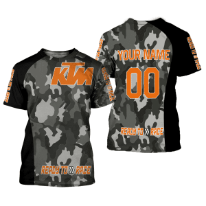 Custom name BraapGirls CUSTOM NAME RACING | BLACK CAMO | KTM V1 Brands for motocross girls and dirt bike riders - Brands view 1