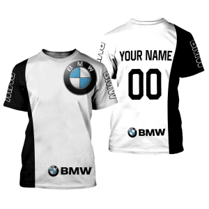Custom name BraapGirls CUSTOM NAME RACING | BLACK WHITE | BMW V2 BMW for motocross girls and dirt bike riders - BMW view 1