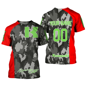 Custom name BraapGirls CUSTOM NAME RACING | RED CAMO | KAWASAKI Brands for motocross girls and dirt bike riders - Brands view 1