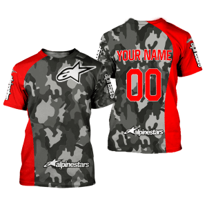 Custom name BraapGirls CUSTOM NAME RACING | RED CAMO | ALPINESTARS Alpinestars for motocross girls and dirt bike riders - Alpinestars view 1