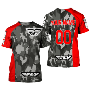 Custom name BraapGirls CUSTOM NAME RACING | RED CAMO | FLY RACING Brands for motocross girls and dirt bike riders - Brands view 1