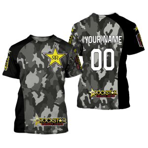 Custom name BraapGirls CUSTOM NAME RACING | BLACK CAMO | ROCKSTARS Brands for motocross girls and dirt bike riders - Brands view 1