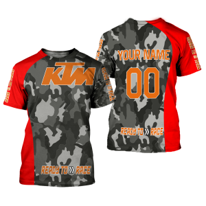 Custom name BraapGirls CUSTOM NAME RACING | RED CAMO | KTM V1 Brands for motocross girls and dirt bike riders - Brands view 1