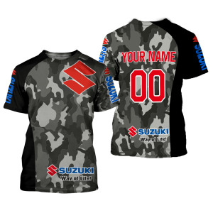 Custom name BraapGirls CUSTOM NAME RACING | BLACK CAMO | SUZUKI Brands for motocross girls and dirt bike riders - Brands view 1