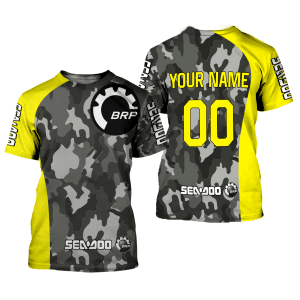 Custom name BraapGirls CUSTOM NAME RACING | YELLOW CAMO | SEA-DOO Brands for motocross girls and dirt bike riders - Brands view 1