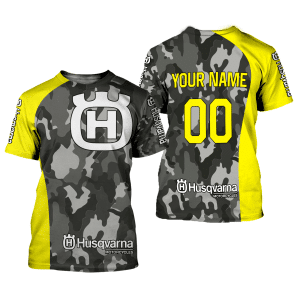 Custom name BraapGirls CUSTOM NAME RACING | YELLOW CAMO | HUSQVARNA Brands for motocross girls and dirt bike riders - Brands view 1