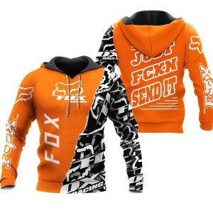 Custom name BraapGirls [PREMIUM] JUST FNKN SEND IT ORANGE Brands for motocross girls and dirt bike riders