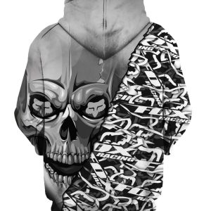 Custom name BraapGirls Full Skull Black Brands for motocross girls and dirt bike riders - Brands view 2