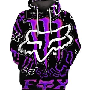 Custom name BraapGirls MEN WOMEN FOX 3D HORROR HOODIE Brands for motocross girls and dirt bike riders