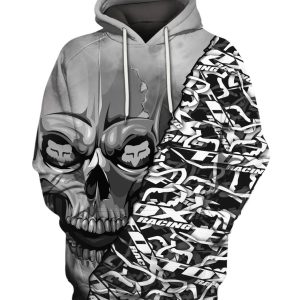 Custom name BraapGirls Full Skull Black Brands for motocross girls and dirt bike riders
