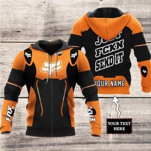Custom name BraapGirls MOTOCROSS PERSONALIZED FX RACING V2 | COLOR ORANGE-BLACK Brands for motocross girls and dirt bike riders - Brands view 1