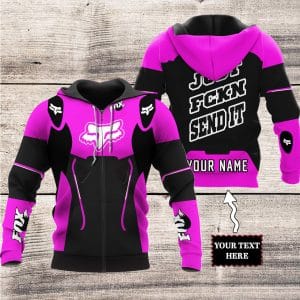 Custom name BraapGirls MOTOCROSS PERSONALIZED FX RACING V2 | COLOR PINK-BLACK Brands for motocross girls and dirt bike riders - Brands view 1