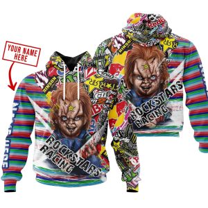Custom name BraapGirls CHUCKY ROCKSTARS RACING | HOODIE & JERSEY | KID-YOUTH & ADULT Brands for motocross girls and dirt bike riders