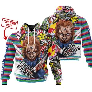 Custom name BraapGirls CHUCKY THOR RACING | HOODIE & JERSEY | KID-YOUTH & ADULT Brands for motocross girls and dirt bike riders